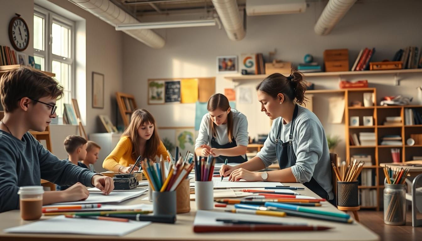 Modern university campus for students